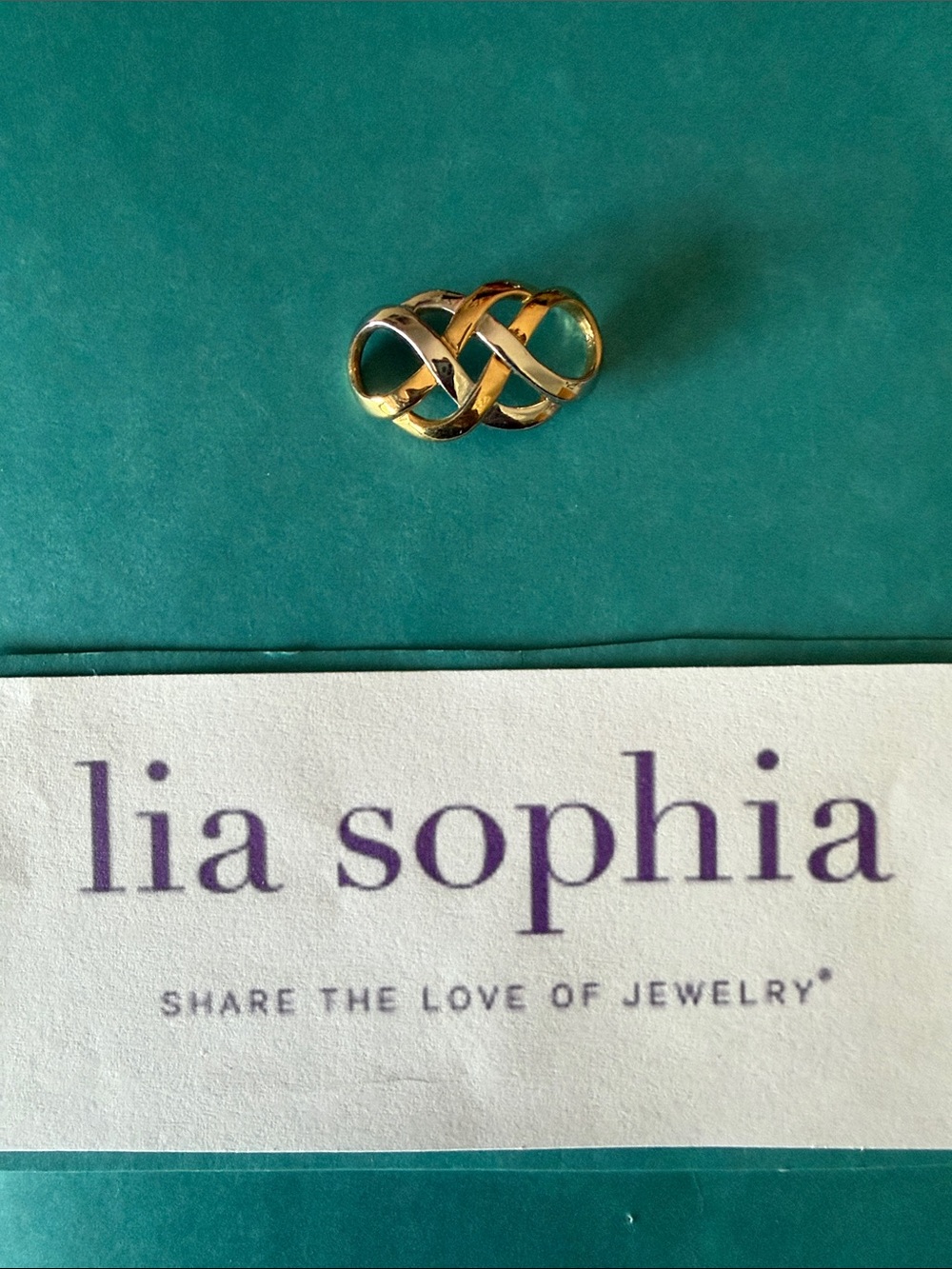 Lia Sophia Gold-Tone Infinity Knot Pendant